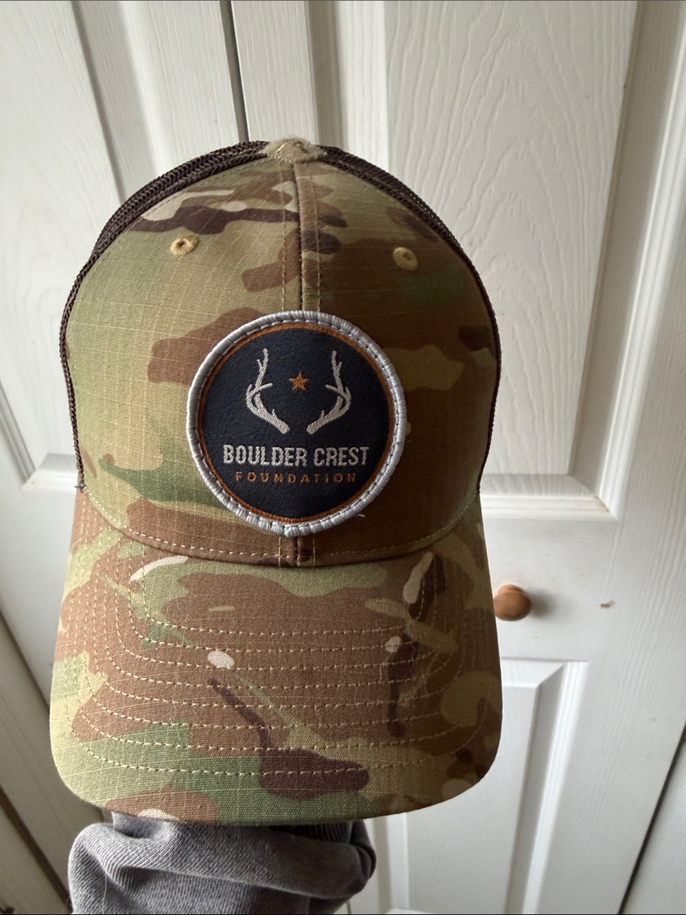 Boulder Crest Foundation Camouflage Trucker Hat - Brown/Green